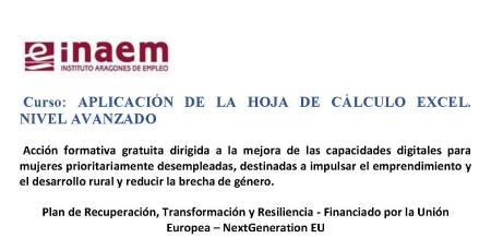 Imagen Curso: APLICACIÓN DE LA HOJA DE CÁLCULO EXCEL. NIVEL AVANZADO
