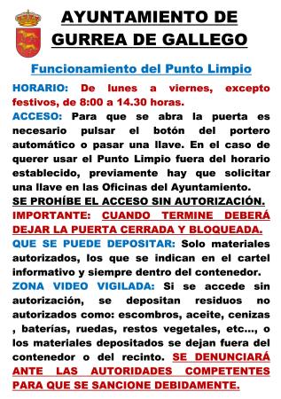 Imagen Novedades en el Funcionamiento del Punto Limpio.