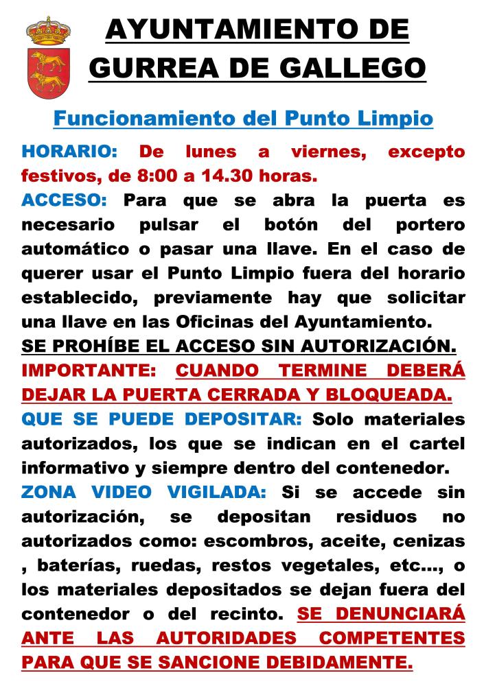 Imagen Novedades en el Funcionamiento del Punto Limpio.