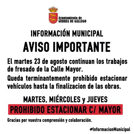 Imagen Lunes, martes y miércoles: prohibido estacionar en calle Mayor