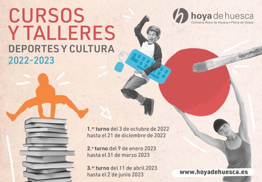 Imagen Abierto el plazo de inscripción para las actividades deportivas y culturales de la Comarca Hoya de Huesca para el curso 2022-2023.